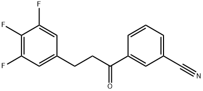 3'-CYANO-3-(3,4,5-TRIFLUOROPHENYL)PROPIOPHENONE Structure