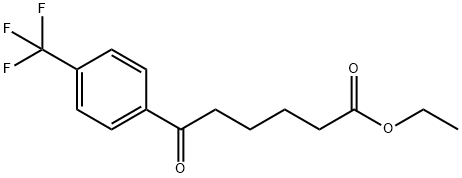 6-オキソ-6-(4-トリフルオロメチルフェニル)ヘキサン酸エチル 化学構造式