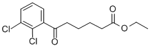 6-(2,3-ジクロロフェニル)-6-オキソヘキサン酸エチル 化学構造式