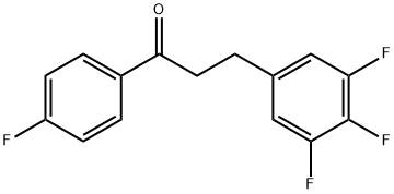 4'-フルオロ-3-(3,4,5-トリフルオロフェニル)プロピオフェノン 化学構造式