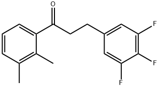 2',3'-ジメチル-3-(3,4,5-トリフルオロフェニル)プロピオフェノン 化学構造式