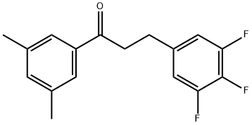 3',5'-DIMETHYL-3-(3,4,5-TRIFLUOROPHENYL)PROPIOPHENONE,898778-12-6,结构式