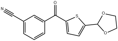 2-(3-CYANOBENZOYL)-5-(1,3-DIOXOLAN-2-YL)THIOPHENE 结构式