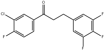 3'-クロロ-4'-フルオロ-3-(3,4,5-トリフルオロフェニル)プロピオフェノン 化学構造式