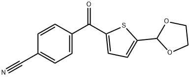 2-(4-CYANOBENZOYL)-5-(1,3-DIOXOLAN-2-YL)THIOPHENE Structure