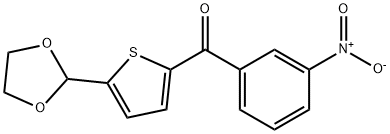 5-(1,3-DIOXOLAN-2-YL)-2-(3-NITROBENZOYL)THIOPHENE 化学構造式