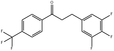 4'-TRIFLUOROMETHYL-3-(3,4,5-TRIFLUOROPHENYL)PROPIOPHENONE,898778-36-4,结构式