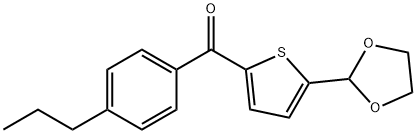 5-(1,3-ジオキソラン-2-イル)-2-(4-プロピルベンゾイル)チオフェン 化学構造式