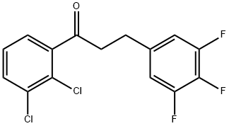 2',3'-ジクロロ-3-(3,4,5-トリフルオロフェニル)プロピオフェノン 化学構造式