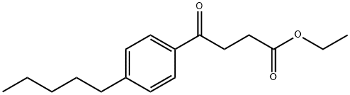 エチル4-オキソ-4-(4-N-ペンチルフェニル)ブチラート 化学構造式