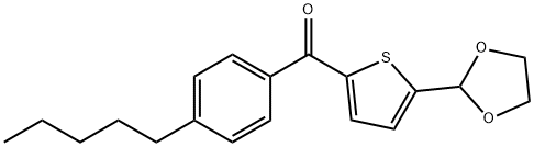 5-(1,3-DIOXOLAN-2-YL)-2-(4-PENTYLBENZOYL)THIOPHENE Structure