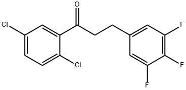 2',5'-DICHLORO-3-(3,4,5-TRIFLUOROPHENYL)PROPIOPHENONE Structure