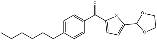 5-(1,3-DIOXOLAN-2-YL)-2-(4-HEXYLBENZOYL)THIOPHENE Structure