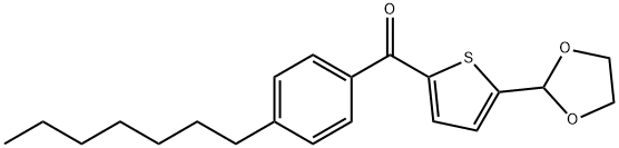 (5-(1,3-二氧戊环-2-基)噻吩-2-基)(4-庚基苯基)甲酮,898778-59-1,结构式