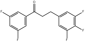 3',5'-ジフルオロ-3-(3,4,5-トリフルオロフェニル)プロピオフェノン 化学構造式