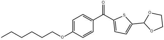 898778-69-3 5-(1,3-ジオキソラン-2-イル)-2-(4-ヘキシルオキシベンゾイル)チオフェン