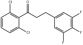 2',6'-DICHLORO-3-(3,4,5-TRIFLUOROPHENYL)PROPIOPHENONE Structure