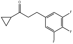 シクロプロピル2-(3,4,5-トリフルオロフェニル)エチルケトン 化学構造式