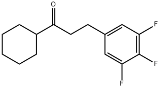 シクロヘキシル2-(3,4,5-トリフルオロフェニル)エチルケトン 化学構造式