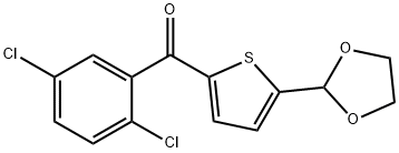 2-(2,5-DICHLOROBENZOYL)-5-(1,3-DIOXOLAN-2-YL)THIOPHENE Structure