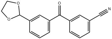 3-CYANO-3'-(1,3-DIOXOLAN-2-YL)BENZOPHENONE Structure