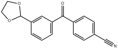 4'-CYANO-3-(1,3-DIOXOLAN-2-YL)BENZOPHENONE Struktur