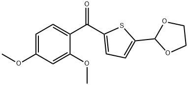 2-(2,4-DIMETHOXYBENZOYL)-5-(1,3-DIOXOLAN-2-YL)THIOPHENE