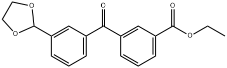 3-CARBOETHOXY-3'-(1,3-DIOXOLAN-2-YL)BENZOPHENONE Structure
