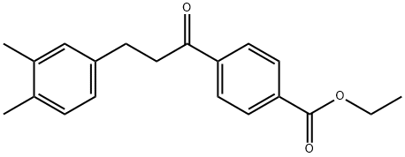 4'-カルボエトキシ-3-(3,4-ジメチルフェニル)プロピオフェノン 化学構造式