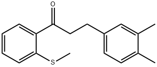 3-(3,4-DIMETHYLPHENYL)-2'-THIOMETHYLPROPIOPHENONE,898779-08-3,结构式