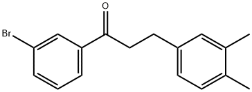 3'-ブロモ-3-(3,4-ジメチルフェニル)プロピオフェノン 化学構造式