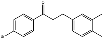 4'-ブロモ-3-(3,4-ジメチルフェニル)プロピオフェノン 化学構造式