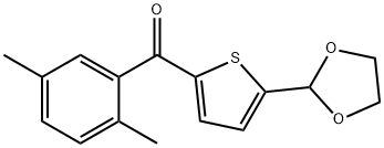 2-(2,5-DIMETHYLBENZOYL)-5-(1,3-DIOXOLAN-2-YL)THIOPHENE,898779-22-1,结构式