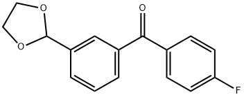 [3-(1,3-二氧戊环-2-基)苯基](4-氟苯基)甲酮,898779-27-6,结构式