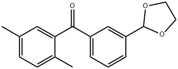2,5-DIMETHYL-3'-(1,3-DIOXOLAN-2-YL)BENZOPHENONE Structure