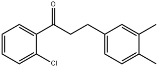 2'-クロロ-3-(3,4-ジメチルフェニル)プロピオフェノン 化学構造式