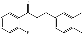 3-(3,4-ジメチルフェニル)-2'-フルオロプロピオフェノン 化学構造式