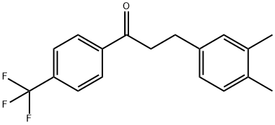 3-(3,4-ジメチルフェニル)-4'-トリフルオロメチルプロピオフェノン 化学構造式