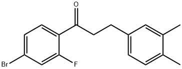 4'-BROMO-3-(3,4-DIMETHYLPHENYL)-2'-FLUOROPROPIOPHENONE Structure