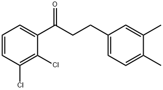 2',3'-ジクロロ-3-(3,4-ジメチルフェニル)プロピオフェノン 化学構造式