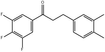 3-(3,4-ジメチルフェニル)-3',4',5'-トリフルオロプロピオフェノン 化学構造式