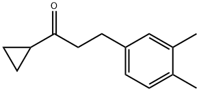 シクロプロピル2-(3,4-ジメチルフェニル)エチルケトン 化学構造式