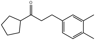 シクロペンチル2-(3,4-ジメチルフェニル)エチルケトン 化学構造式
