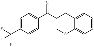3-(2-THIOMETHYLPHENYL)-4'-TRIFLUOROMETHYLPROPIOPHENONE 化学構造式