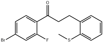 4'-BROMO-2'-FLUORO-3-(2-THIOMETHYLPHENYL)PROPIOPHENONE Structure