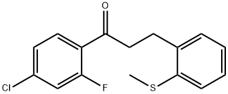 4'-CHLORO-2'-FLUORO-3-(2-THIOMETHYLPHENYL)PROPIOPHENONE Structure
