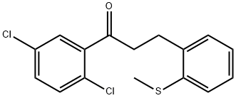2',5'-ジクロロ-3-(2-チオメチルフェニル)プロピオフェノン 化学構造式