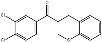 3',4'-ジクロロ-3-(2-チオメチルフェニル)プロピオフェノン 化学構造式
