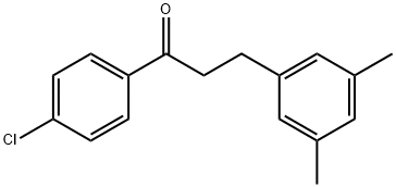 4'-クロロ-3-(3,5-ジメチルフェニル)プロピオフェノン 化学構造式