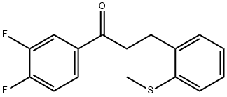 3',4'-DIFLUORO-3-(2-THIOMETHYLPHENYL)PROPIOPHENONE Structure